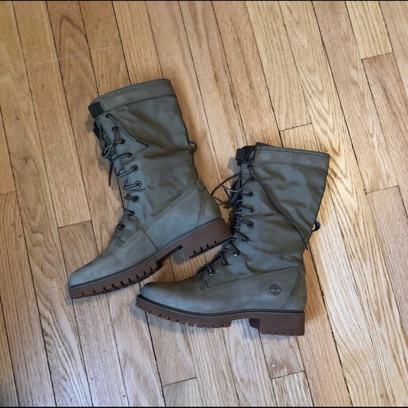 army green timberland boots